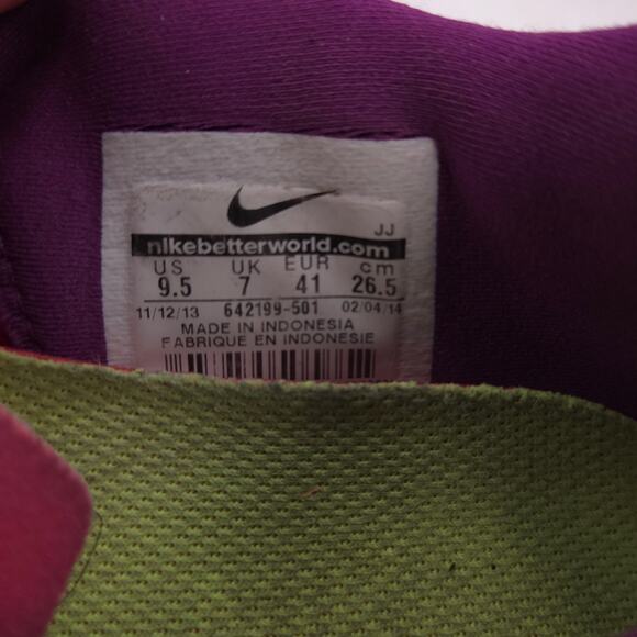 Nike Free 5.0 Lace Up Athletic Running Shoe Womens Size 9.5 642199-501 Purple - Picture 8 of 8